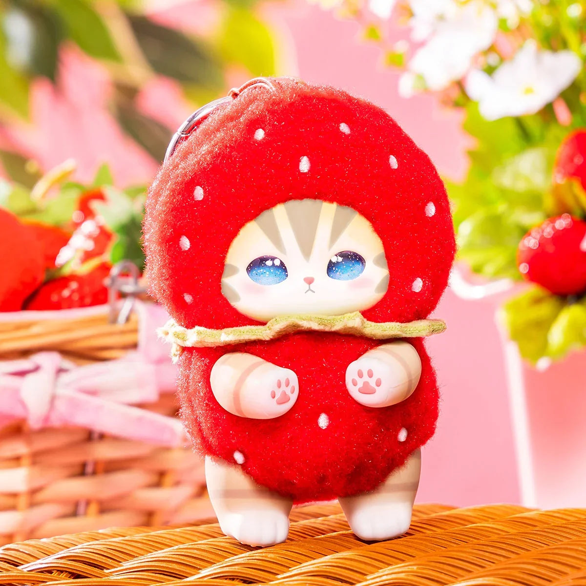 Japan Mofusand Kiramekko Fruity Kittens Series | Mofusand Cute Plush Doll with Plastic Face Keychain - Kawaii items Room Decoration Doll Mystery Box