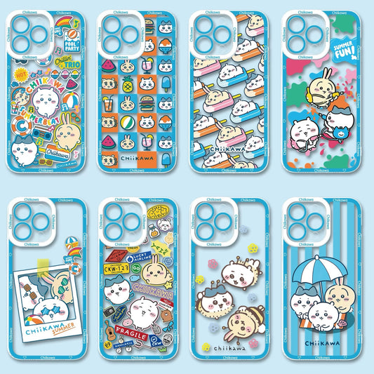Japanese Cartoon ChiiKawa iPhone Case | Summer Time & Bee Sky Blue Ver -  iPhone Case PLUS SE2 11 12 13 14 15 16 16e 17 17e Pro Promax 12mini 13mini
