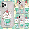 日本の漫画ちいかわアイスクリームカップ | ちいかわ ハチワレ うさぎ グリッター 流砂 - スマホケース Samsung Galaxy S26 S25 S24 S23 S22 S21 FE Ultra Edge