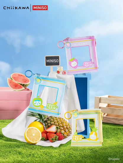 ChiiKawa X Miniso Fruit Market Series | ChiiKawa Hachiware Usagi Fruit Style Transparent Plastic Itabag Doll Bag Keychain - Kawaii Items Room Decoration