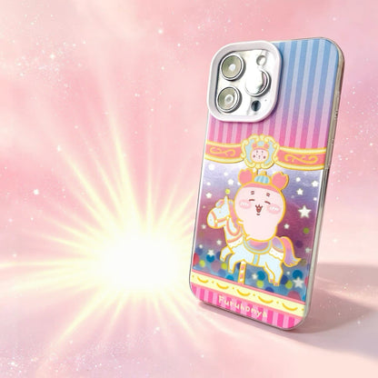 Japanese Cartoon ChiiKawa Go Round Laser Case | Merry Go Round with Momonga Kurimanju Rakko Shisa Crab - Phone Case Samsung Galaxy S26 S25 S24 S23 S22 S21 FE Ultra Edge