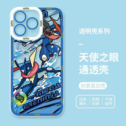 Japan Cartoon Pokemon Mega Evolution Anime | Tyranitar Gyarados Mewtwo Kyogre Gengar Groudon Aerodactyl Ash Greninja - iPhone Case PLUS SE2 XS XR X 11 12 13 14 15 16 16e 17 17e Pro Promax 12mini 13mini