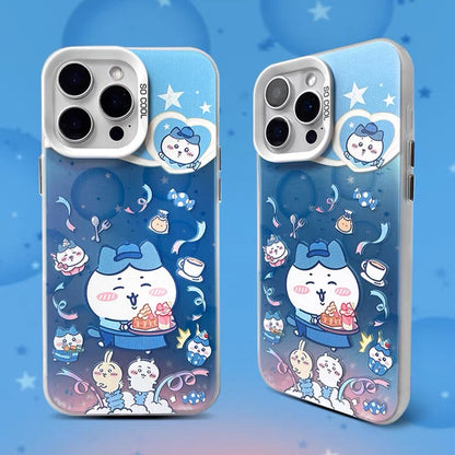 Japanese Cartoon ChiiKawa Cafe Waiter Laser Case | ChiiKawa Hachiware Usagi Momonga - Phone Case Samsung Galaxy S26 S25 S24 S23 S22 S21 FE Ultra Edge