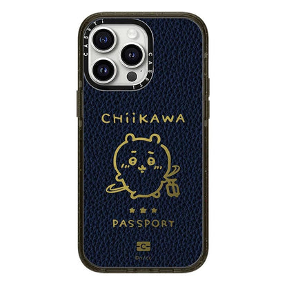 Japanese Cartoon ChiiKawa Clear with Transparent Black Frame Phone Case | Travel & Pajamas Song ChiiKawa Hachiware Usagi - iPhone Case 12 13 14 15 16 17 Pro Promax