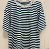Japanese Fashion Cute Style Shirt Series | Mori Blue White Stripe wtih Plants Shirt - Kawaii Fashion Items