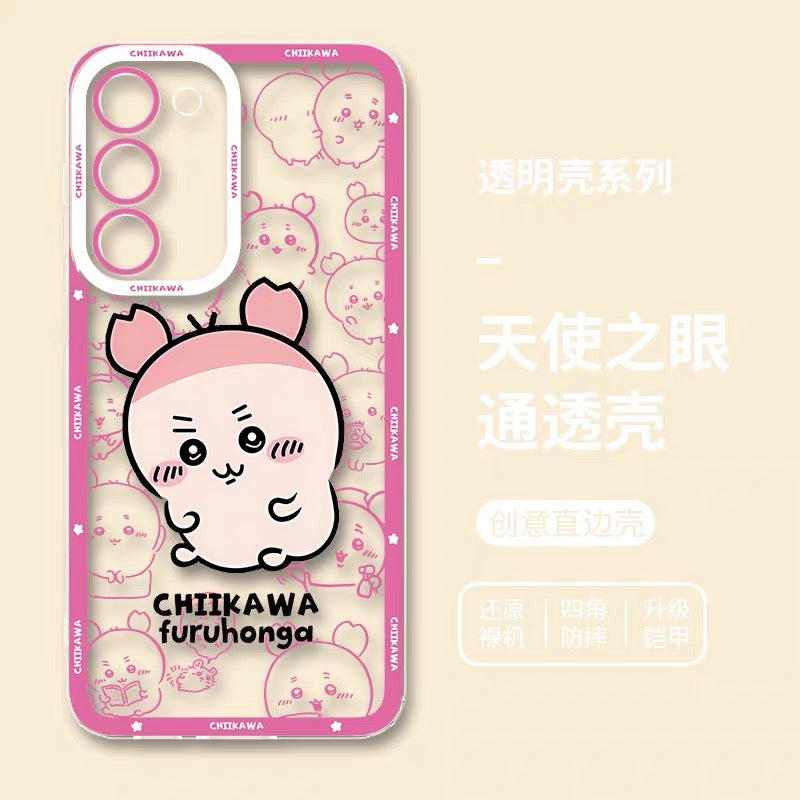 Japanese Cartoon Chiikawa Outing Daily with Comic | Chiikawa Hachiware Usagi Momonga Kurimanju Rakko Shisa Furuhonya 8 Styles - Phone Case Samsung Galaxy S26 S25 S24 S23 S22 S21 FE Ultra Edge
