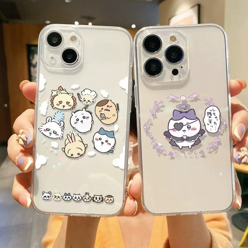Japanese Cartoon Chiikawa Clean Case | Falling from Sky Devil Group 3 Styles - iPhone Case PLUS SE2 11 12 13 14 15 16 16e 17 17e Pro Promax 12mini 13mini