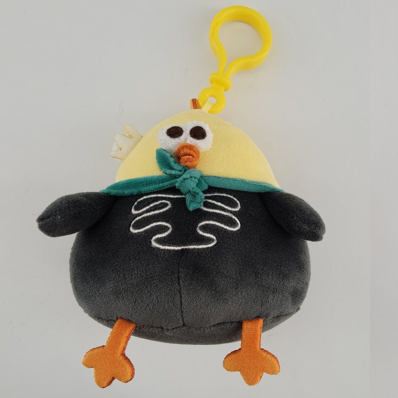 Lovely Chicken Fat Dundun Plush Doll Keychain Journey to the West | White Bone Demon Chick - Children Gift Animal Mini Plush Doll