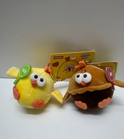 Lovely Chicken Fat Dundun Plush Doll Keychain | Magnetic Yes & No Chick A Pair - Children Gift Animal Mini Plush Doll