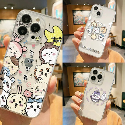Japanese Cartoon Chiikawa Clean Case | Falling from Sky Devil Group 3 Styles - iPhone Case PLUS SE2 11 12 13 14 15 16 16e 17 17e Pro Promax 12mini 13mini