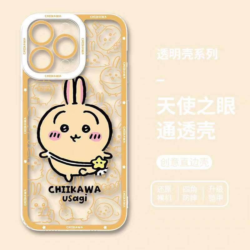 Japanese Cartoon Chiikawa Outing Daily with Comic | Chiikawa Hachiware Usagi Momonga Kurimanju Rakko Shisa Furuhonya 8 Styles - iPhone Case PLUS SE2 XS XR X 11 12 13 14 15 16 16e 17 17e 18 Pro Promax 12mini 13mini