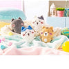 Japan ChiiKawa | Hachiware with Neko Cat Kitten - Mini Plush Doll Keychain