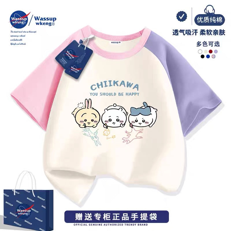 Japanese Cartoon ChiiKawa Casual Style T-Shirt Series | Chiikawa Hachiware Usagi Drawing Part 3 - Kawaii Fashion Items