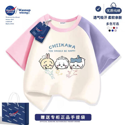 Japanese Cartoon ChiiKawa Casual Style T-Shirt Series | Chiikawa Hachiware Usagi Drawing Part 3 - Kawaii Fashion Items