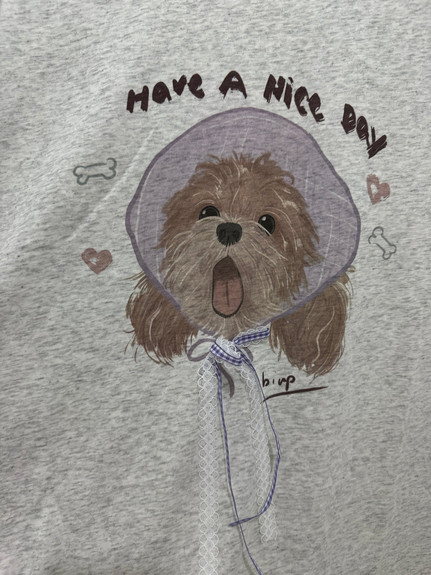 Korean Fashion Cute Animals Style T-Shirt Series | Poodle Have A Nice Day - Kawaii Fashion Items