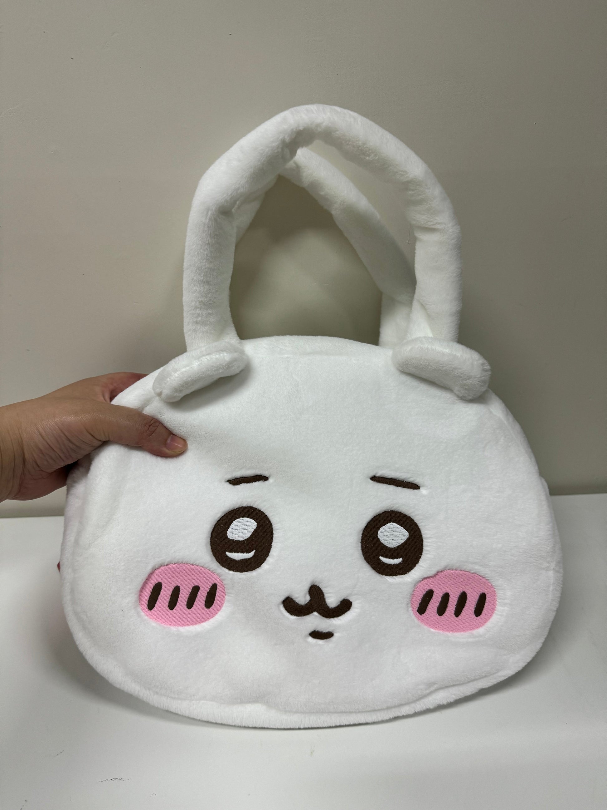 ChiiKawa X Miniso | ChiiKawa Hachiware Usagi Big Head Plush Bag - Kawaii items Room Decoration  WinnieTheBirds Toy Shop