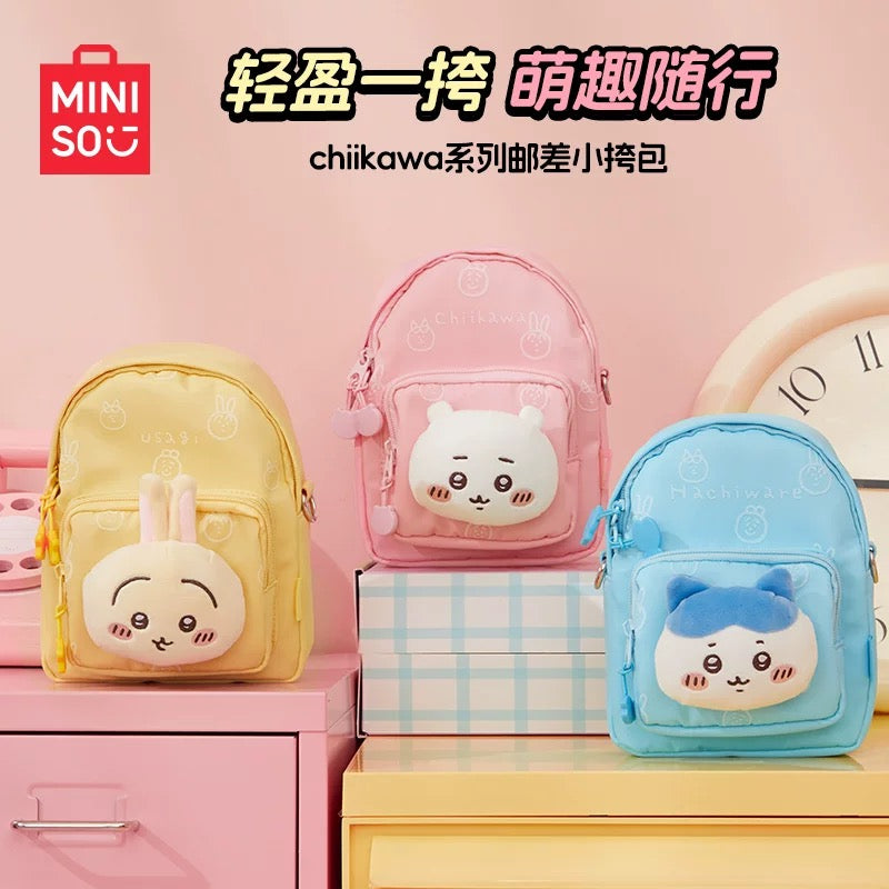 ChiiKawa X Miniso | ChiiKawa Hachiware Usagi Plush Head Mini Shoulder Bag - Kawaii Item Plush Cute Decoration  WinnieTheBirds Toy Shop