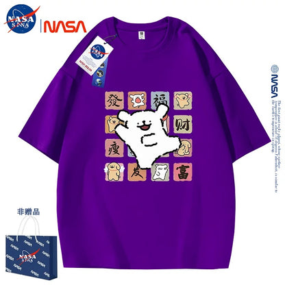 Cute Cartoon Doggie Maltese Puppy Style T-Shirt Series | Rich & Health Part2 - Kawaii Fashion Items for Child & Adult