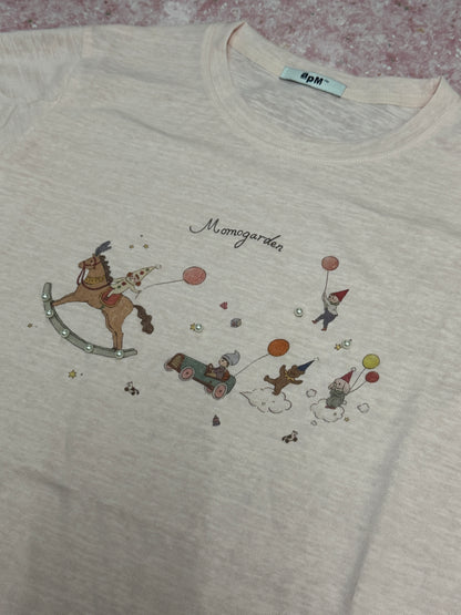Korean Fashion Cute Animals Style T-Shirt Series | Flying Circus with Pearl- Kawaii Fashion Items