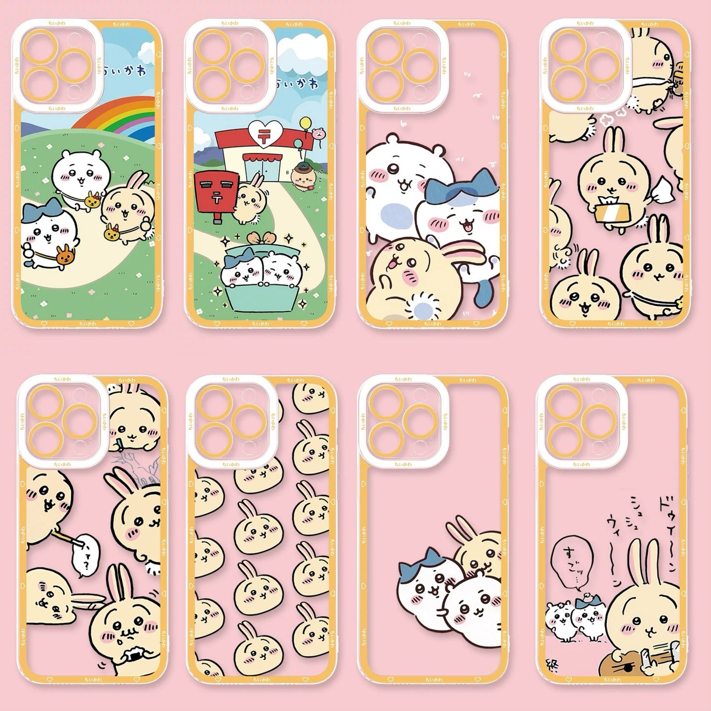 Japanese Cartoon Chiikawa | Rainbow Post Office Daily 8 Style - iPhone Case PLUS SE2 XS XR X 11 12 13 14 15 16 16e 17 17e Pro Promax 12mini 13mini