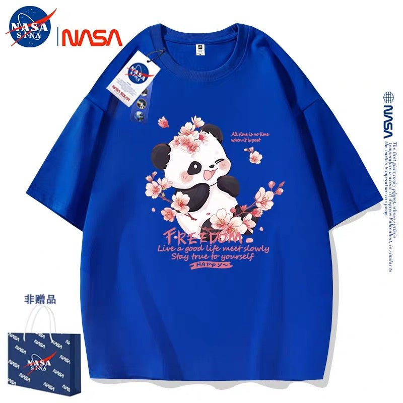 Cute Animals Panda Style T-Shirt Series | Smile Panda with Flower Part1 - Kawaii Fashion Items for Child & Adult Matching outfits for Parents and Children