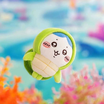 Japan ChiiKawa Aquarium Limited Keychain | Sea Turtle Hachiware - Mini Plush Doll WinnieTheBirds Toy Shop