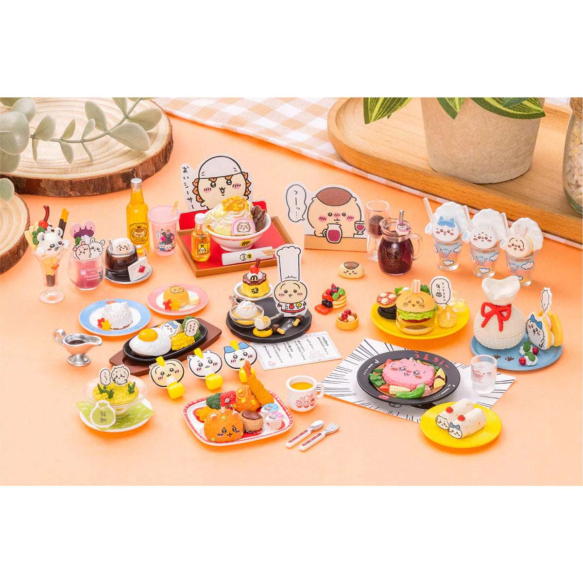 Japan Chiikawa Miniature Serise | Chiikawa Restaurant Mini Figure Collection (8 types) 8Pack BOX - Kawaii Miniature World Doll Room