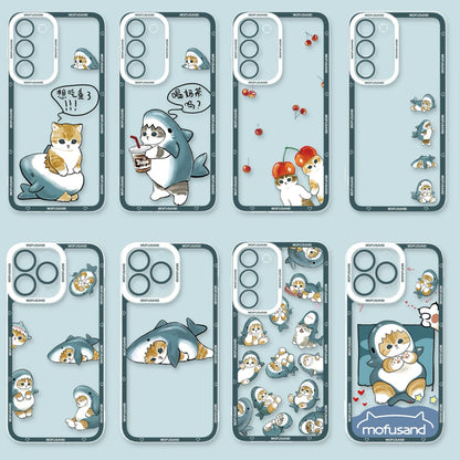 Japanese Cartoon Mofusand | Shark Mofusand Cherry 8 Styles - Phone Case Samsung Galaxy S26 S25 S24 S23 S22 S21 FE Ultra Edge
