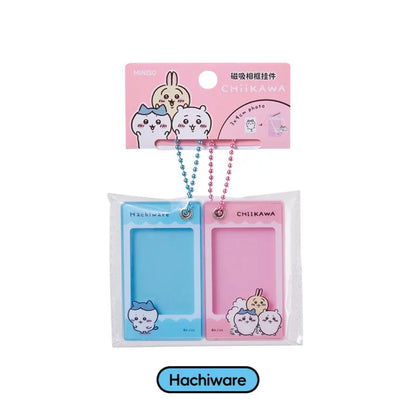 ChiiKawa X Miniso | ChiiKawa Hachiware Usagi Magnetic Photo Frame Keychain - Kawaii items Room Decoration  WinnieTheBirds Toy Shop