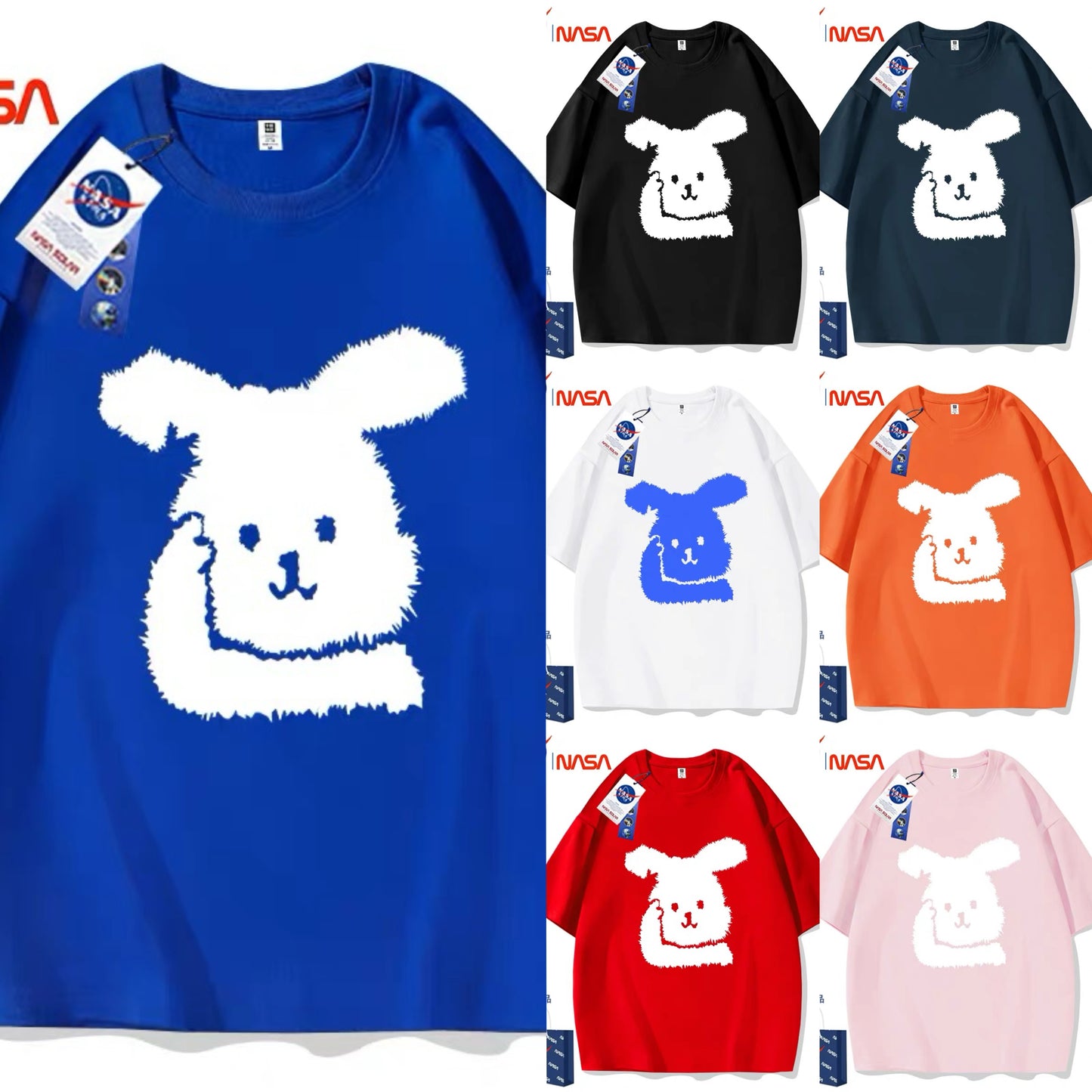 Cute Animals Rabbit Style T-Shirt Series | Rabbit Hi Part1 - Kawaii Fashion Items for Child & Adult Matching outfits for Parents and Children