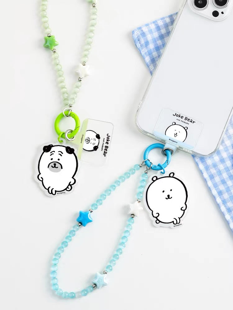 Joke Bear with friends Phone Lanyard Short Version | Joker Bear Pug Moguracorokke - for All Smart Phones- for All Smart Phones