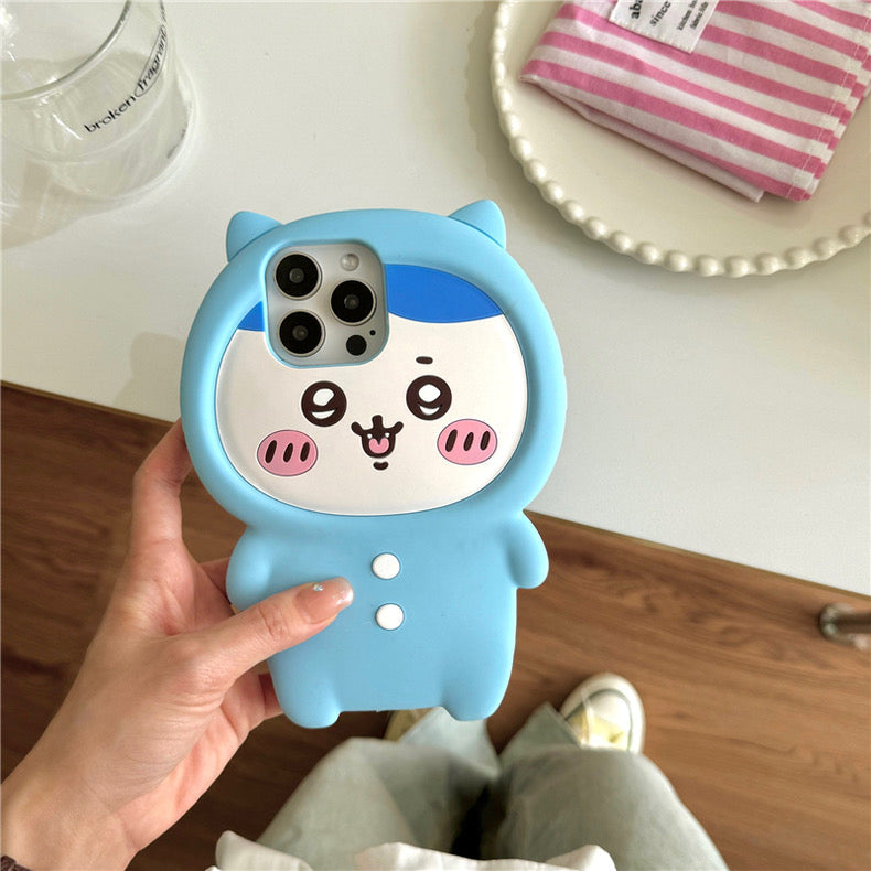 Japanese Cartoon ChiiKawa Pajamas Party Silicone | Hachiware Usagi - iPhone Case 15 14 13 12 11 Pro ProMax WinnieTheBirds Toy Shop