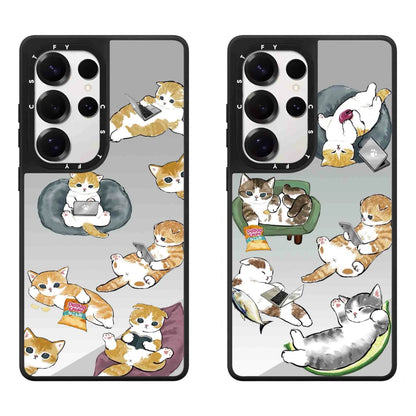 Cute Cartoon Mofusand | Leisure Time Lovely Cat - Phone Case Samsung Galaxy S25 S24 S23 S22 Ultra