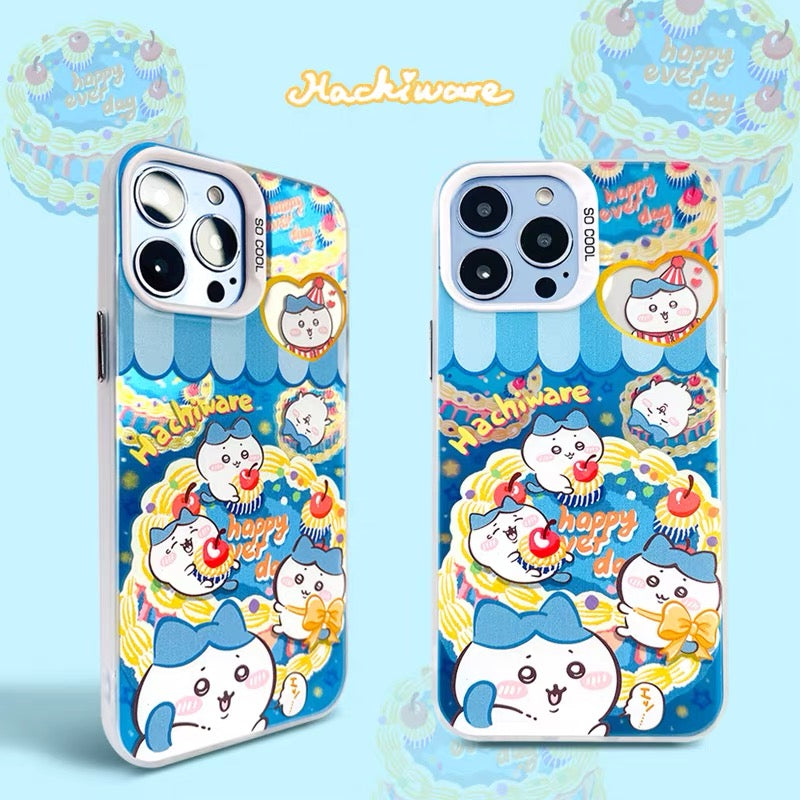 Japanese Cartoon ChiiKawa Happy Day with Sweets Laser Case | ChiiKawa Hachiware Usagi - Phone Case Samsung Galaxy S26 S25 S24 S23 S22 S21 FE Ultra Edge