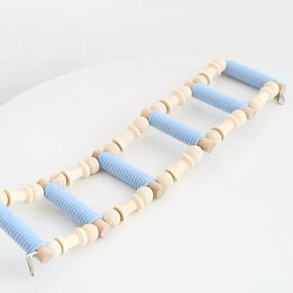 42cm Pastel & Natural Style Climbing Ladder with 6 Steps | 5 Colours - Parrot Toys Hanging Toy Handmade Bird Organic Bird Cages Accessories