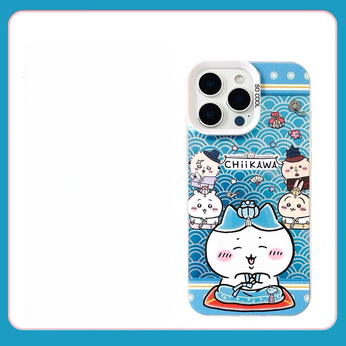 Japanese Cartoon ChiiKawa Korean Dress Up Laser Case | Chiikawa Hachiware Usagi - Phone Case Samsung Galaxy S26 S25 S24 S23 S22 S21 FE Ultra Edge