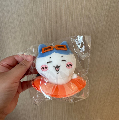 ChiiKawa X Miniso Hot Summer Series | ChiiKawa Hachiware Usagi Momonga Kurimanju Rakko Shisa In Swim Ring Cute Plush Doll Keychain - Kawaii Items Room Decoration Doll