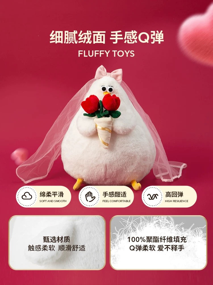 Lovely Seagull Fat Oddy Plush Doll | Wedding Series Oddy - Couple Gift Animal Plush Doll