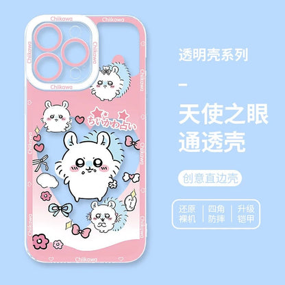 Japanese Cartoon Chiikawa Heart Shape Daily Version | Chiikawa Hachiware Usagi Momonga Kurimanju Rakko - iPhone Case PLUS SE2 XS XR X 11 12 13 14 15 16 16e 17 17e Pro Promax 12mini 13mini
