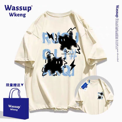 Cute Cartoon Cute Kitten Style T-Shirt Series | Socking Black Cat Front & Back - Kawaii Fashion Items for Child & Adult
