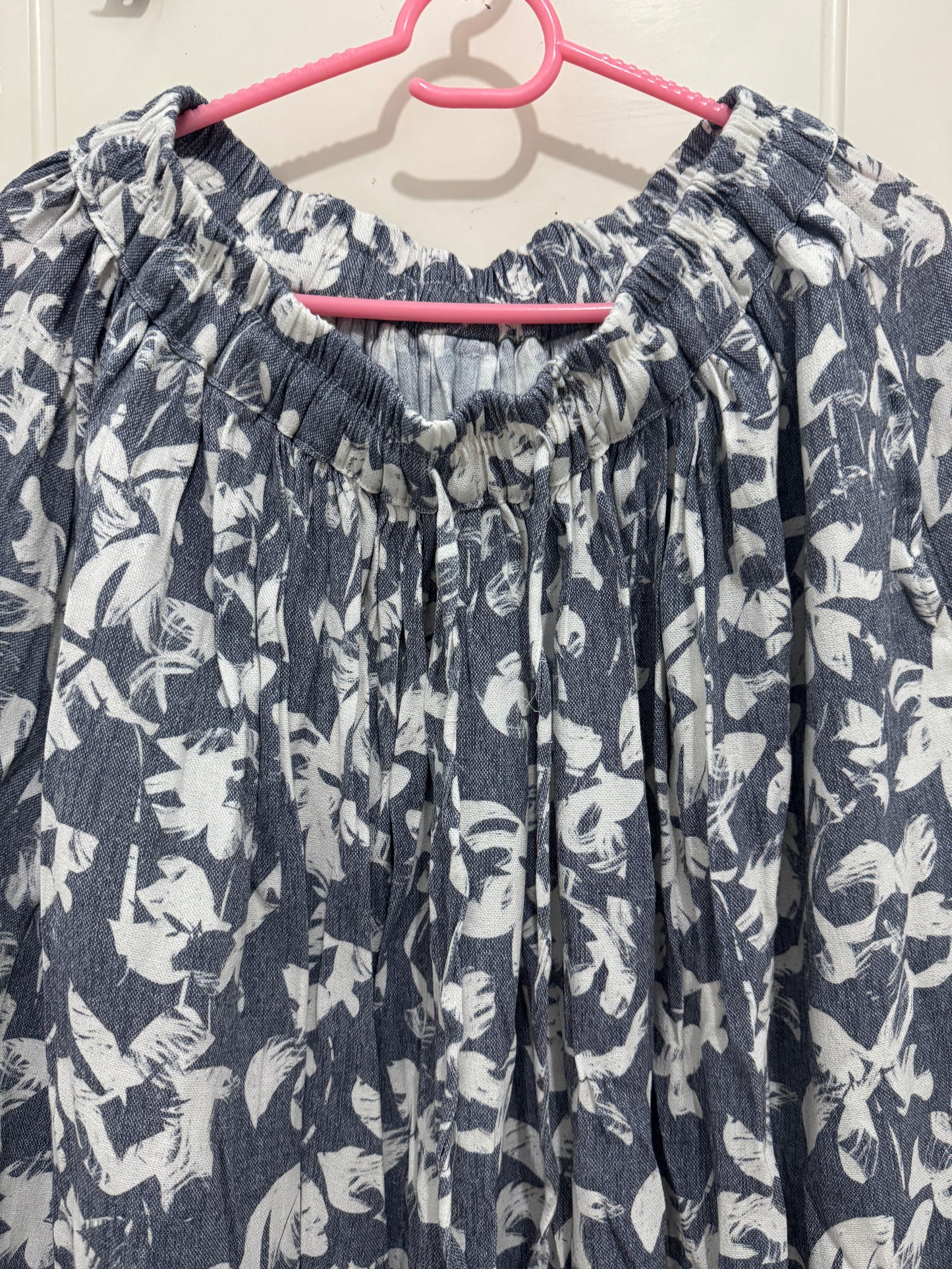 Japanese Fashion Cute Style Mori Series | Blue Lily Pattern Dress - Kawaii Fashion Items