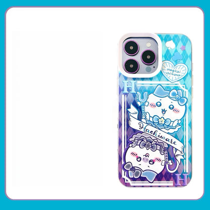 Japanese Cartoon ChiiKawa Dark & Magical Girl Laser Case | ChiiKawa Hachiware Usagi Momonga - Phone Case Samsung Galaxy S26 S25 S24 S23 S22 S21 FE Ultra Edge