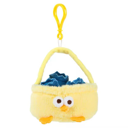 Lovely Chicken Fat Dundun Plush Doll Keychain | Fruit Basket Series Peach Lychee Blueberries Strawberry - Children Gift Animal Mini Plush Doll