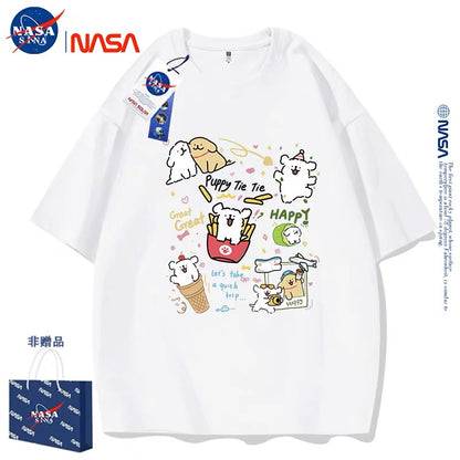 Cute Cartoon Doggie Maltese Puppy Style T-Shirt Series | Happy Puppy Tie Tie Part1 - Kawaii Fashion Items for Child & Adult