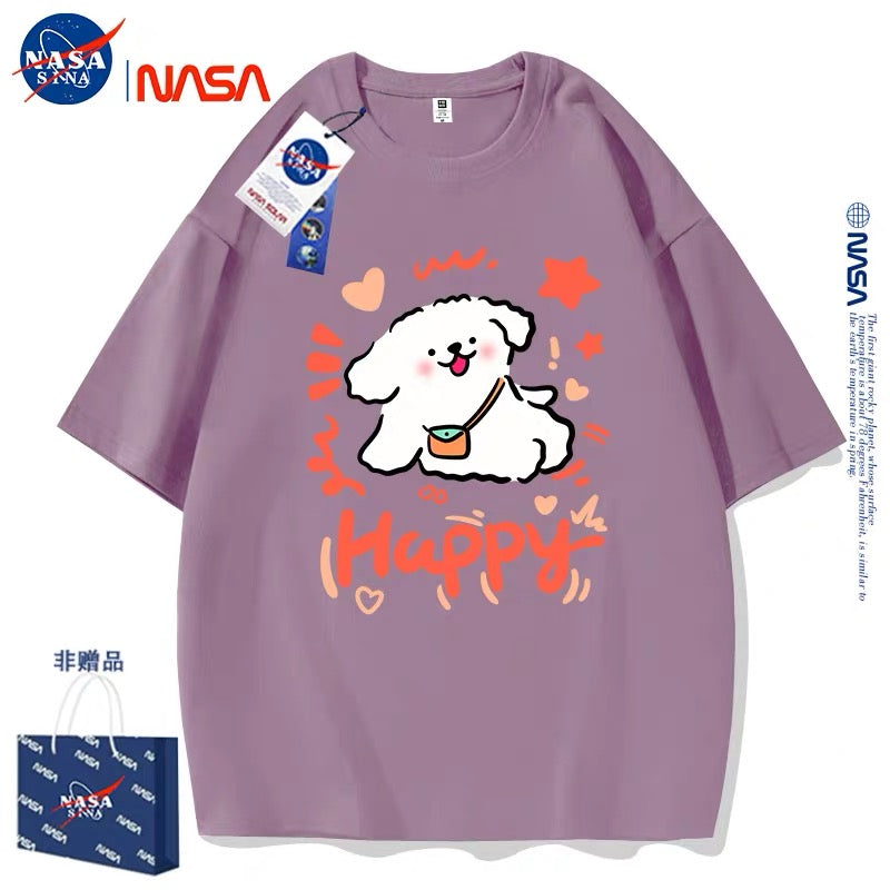 Cute Cartoon Doggie Maltese Puppy Style T-Shirt Series | Happy Dog Part2 - Kawaii Fashion Items for Child & Adult