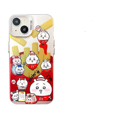 Japanese Cartoon ChiiKawa | Fast Food Waiter ChiiKawa Hachiware - iPhone Case 11 12 13 14 15 16 Pro Promax WinnieTheBirds Toy Shop
