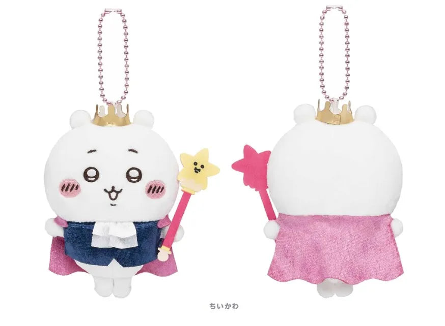 Japan ChiiKawa Birthday Series -  Prince and Fairy Godmother | ChiiKawa Hachiware Usagi Momonga - Mini Plush Doll keychain - WinnieTheBirds Toy Shop