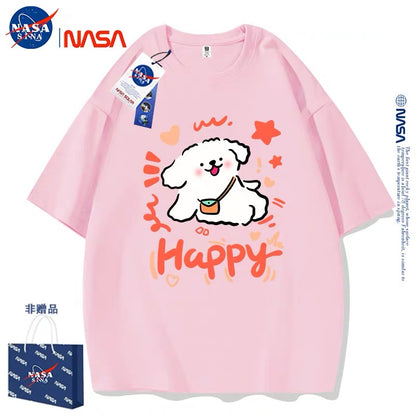 Cute Cartoon Doggie Maltese Puppy Style T-Shirt Series | Happy Dog Part1 - Kawaii Fashion Items for Child & Adult