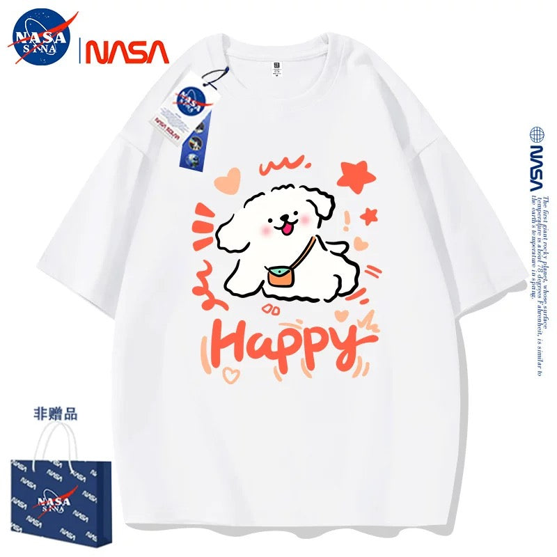 Cute Cartoon Doggie Maltese Puppy Style T-Shirt Series | Happy Dog Part1 - Kawaii Fashion Items for Child & Adult