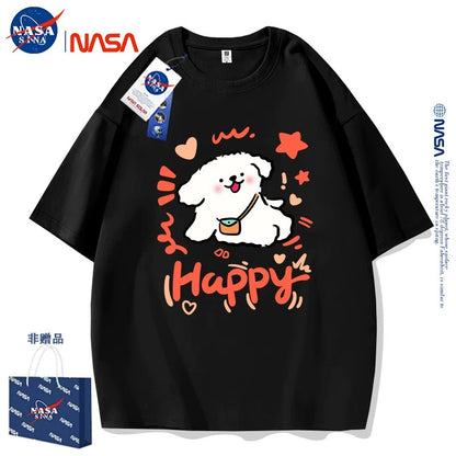 Cute Cartoon Doggie Maltese Puppy Style T-Shirt Series | Happy Dog Part1 - Kawaii Fashion Items for Child & Adult